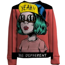 Дитячий 3D світшот Be different Yeah!!