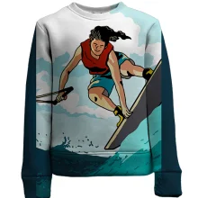Детский 3D свитшот Wakesurfing