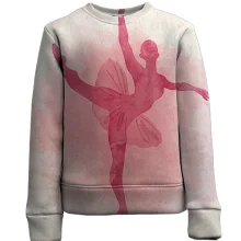 Детский 3D свитшот Ballerina watercolor 2