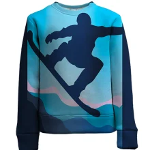 Детский 3D свитшот Blue Snowboarder