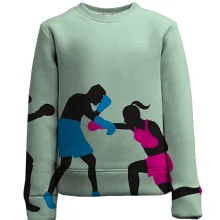 Дитячий 3D світшот Boy and Girl Boxing
