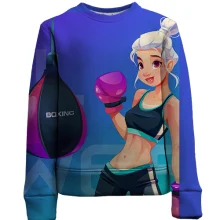 Дитячий 3D світшот Girl Power з дівчиною-боксером