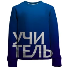 Дитячий 3D світшот ВЧИТЕЛЬ