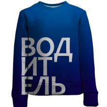 Детский 3D свитшот ВОДИТЕЛЬ