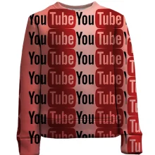 Дитячий 3D світшот YouTube pattern