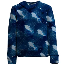 Детский 3D свитшот Blue fish pattern