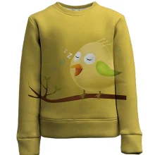 Детский 3D свитшот Yellow bird sleeping
