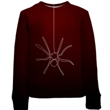 Детский 3D свитшот Spider white line