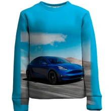 Дитячий 3D світшот Blue Tesla