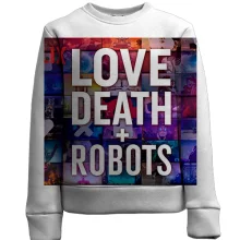 Детский 3D свитшот Love death + robots.