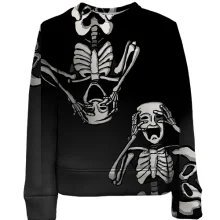 Дитячий 3D світшот Two skeletons