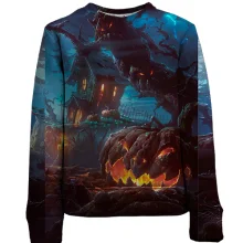 Дитячий 3D світшот Night halloween landscape