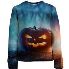 Дитячий 3D світшот Halloween pumpkin art 5