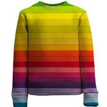 Дитячий 3D світшот Multicolor horizontal stripes