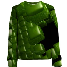 Дитячий 3D світшот Green cubes