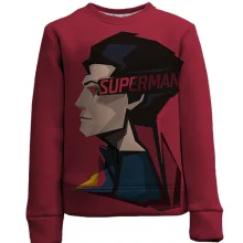 Дитячий 3D світшот Superman у полігональному стилі
