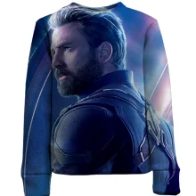Детский 3D свитшот Captain America portrait