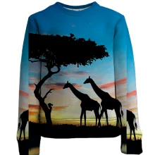 Детский 3D свитшот Safari sunset
