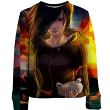 Дитячий 3D світшот Anime girl sunset