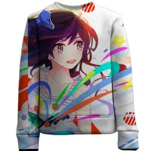 Детский 3D свитшот Anime girl.