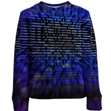 Дитячий 3D світшот Program codes pattern