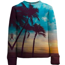 Дитячий 3D світшот Palm trees and sunset