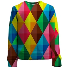 Дитячий 3D світшот Multicolored rhombuses