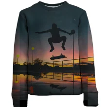 Дитячий 3D світшот Skate and sunset