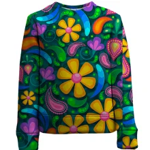 Дитячий 3D світшот Art flowers pattern