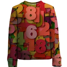 Дитячий 3D світшот Multicolored numbers