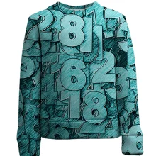 Дитячий 3D світшот Turquoise numbers