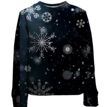 Детский 3D свитшот Snowflakes pattern 2