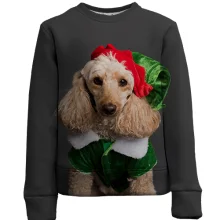 Детский 3D свитшот New Year dog 2