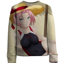 Детский 3D свитшот Sakura on the beach