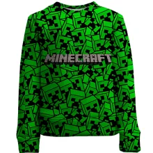 Дитячий 3D світшот Minecraft з візерунком із кріперів