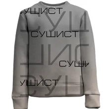 Дитячий 3D світшот для сушиста з написами «СУШИСТ»