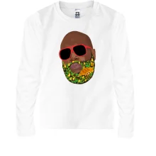 Детский лонгслив с Rick Ross и цветочной бородой