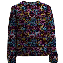 Дитячий 3D світшот Love and hearts pattern 2