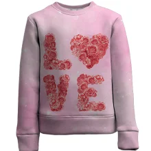 Детский 3D свитшот Love розы