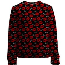 Дитячий 3D світшот Kiss lips pattern