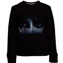 Детский 3D свитшот Wednesday с глазами Уэнсдэй