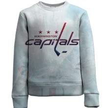 Детский 3D свитшот Washington Capitals с Овечкиным на ледяном фоне