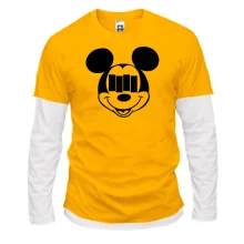 Комбинированный лонгслив Black Flag Mickey Style