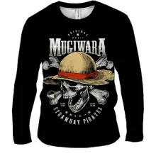 Мужской 3D лонгслив OnePiece - Mugiwara Strawhat Pirates