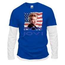 Комбинированный лонгслив Bon Jovi с флагом