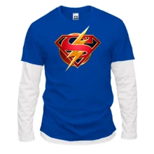 Комбинированный лонгслив Superman and Flash