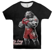 Детская 3D футболка MMA - No Easy Rounds