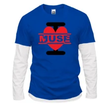 Комбінований лонгслів I love Muse