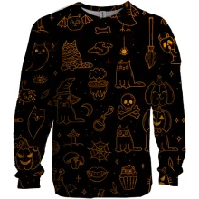 3D свитшот Halloween Cats, pattern