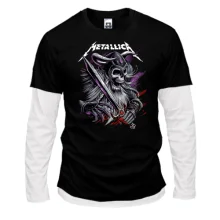 Комбінований лонгслів Metallica (Зі скелетом-воїном)